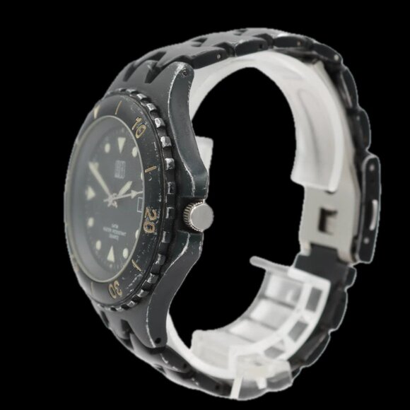 Vintage AB Green Waffle Diver Men's Quartz Wristwatch Aluminium & Chrome - Picture 5 of 5